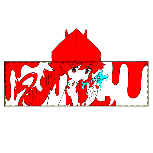 Devil Girl Eats Slime Cube Towel   [Limited quantity: Mini can badge included]