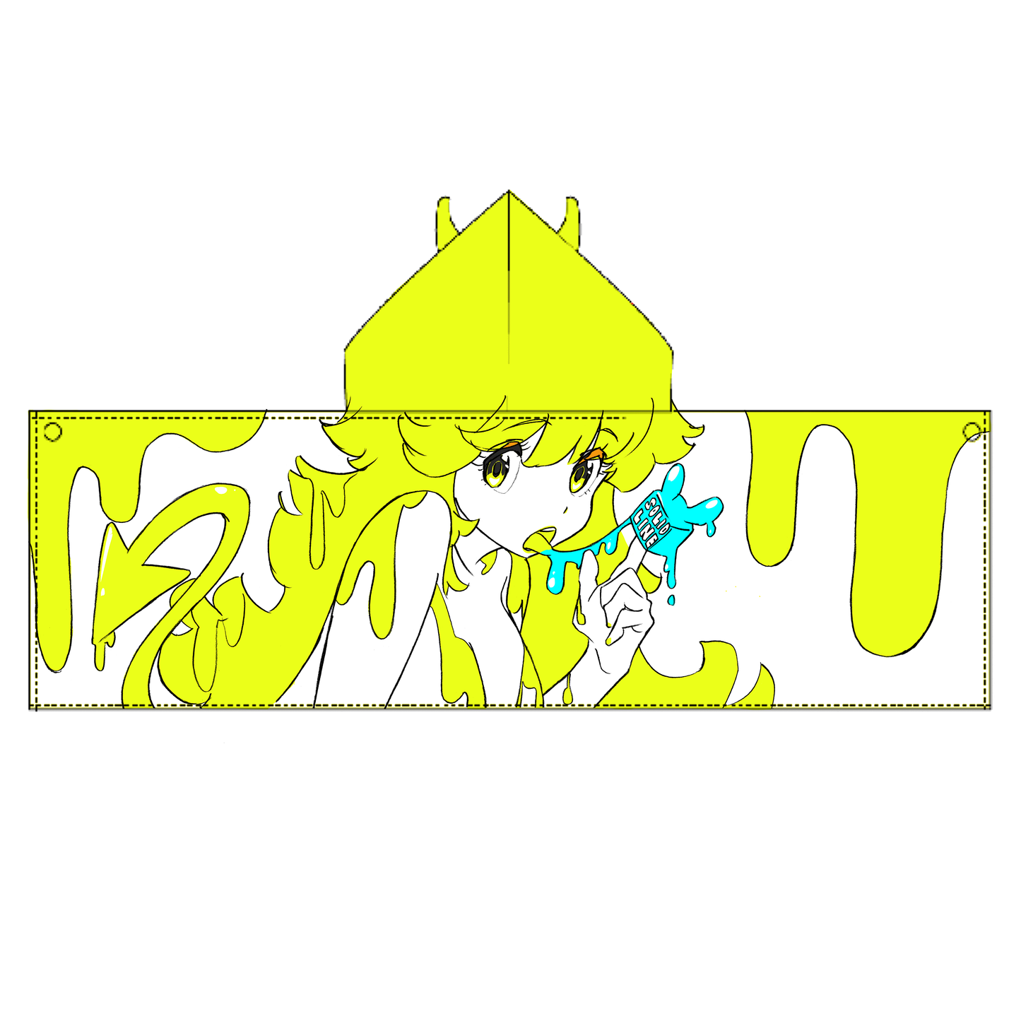 Devil Girl Eats Slime Cube Towel  [数量限定：ミニ缶バッジ付]
