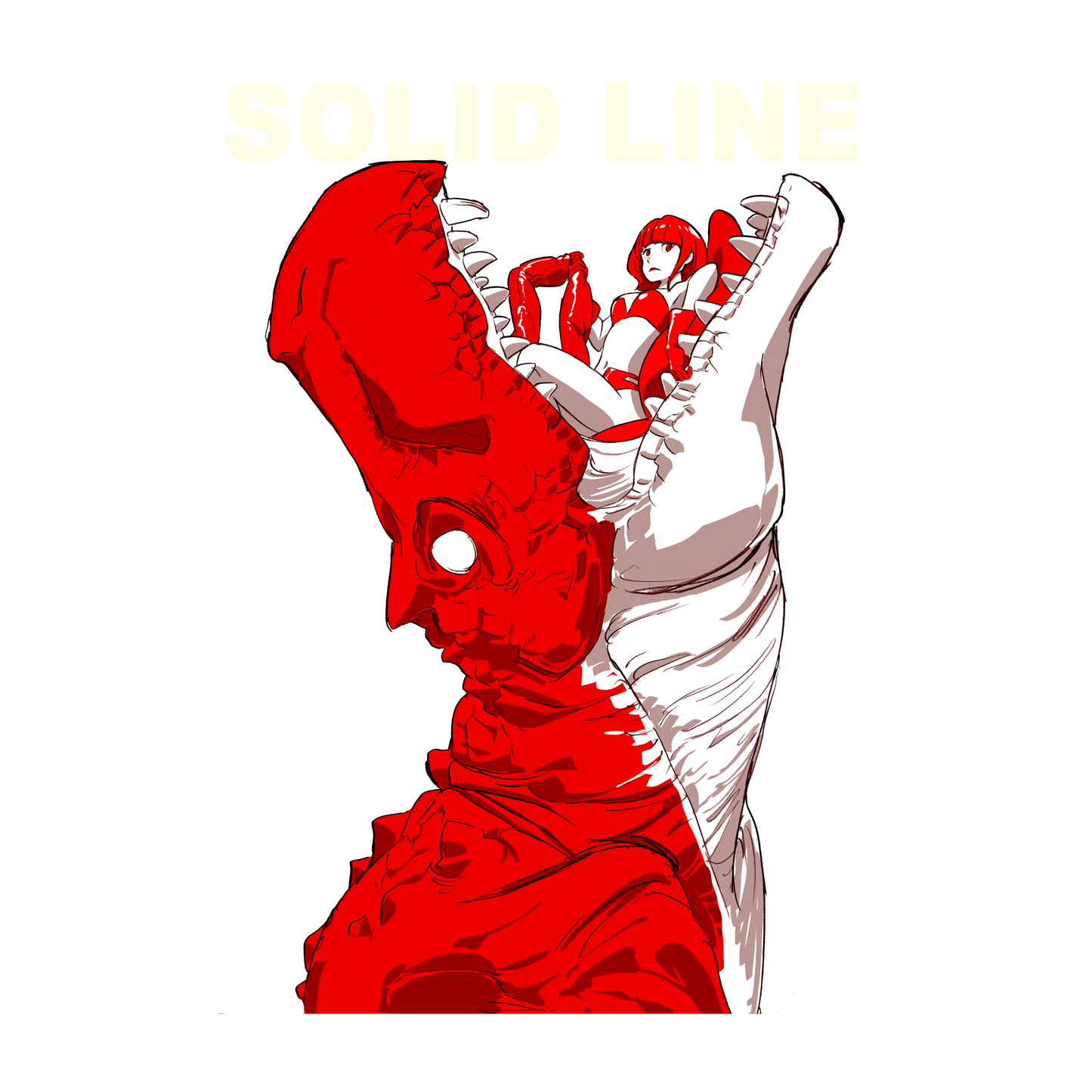 RED＆WHITE DINOSAUR Tshirts